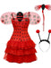 Rotes 50er Halloween Kleid mit Marienkäfer