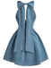 Blue 1950s Halter Bow Denim Top 3