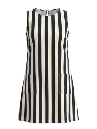 1960s Floral Striped Vintage Classic Dress 6