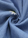 Blaues 70er Kleid mit Puffärmel und V-Ausschnitt