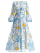[Pre-Sale] Blw 1980s Floral V Neck Dress 2