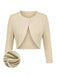 Cremefarbener 40er Cardigan mit Langarm