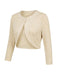 Cremefarbener 40er Cardigan mit Langarm