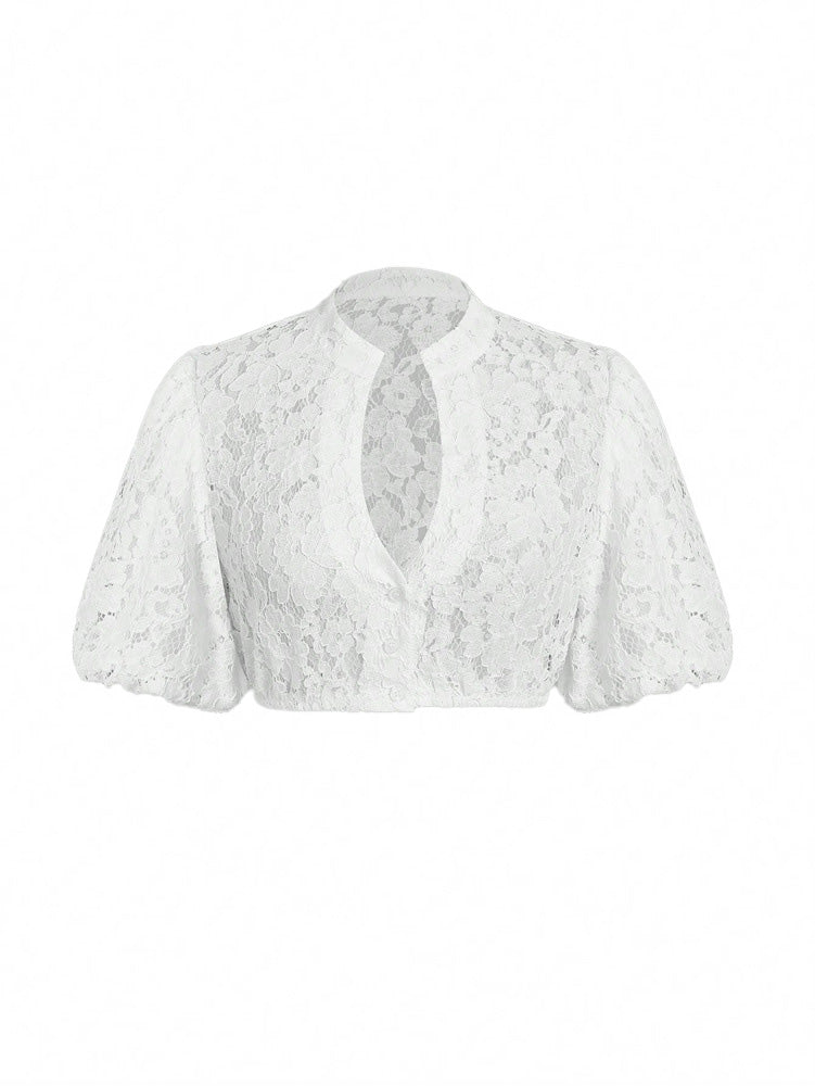 Weiß 50er mit Blumen und Crop-Top