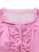 Rosa 50er Kleid mit Puffärmel und Schnürung
