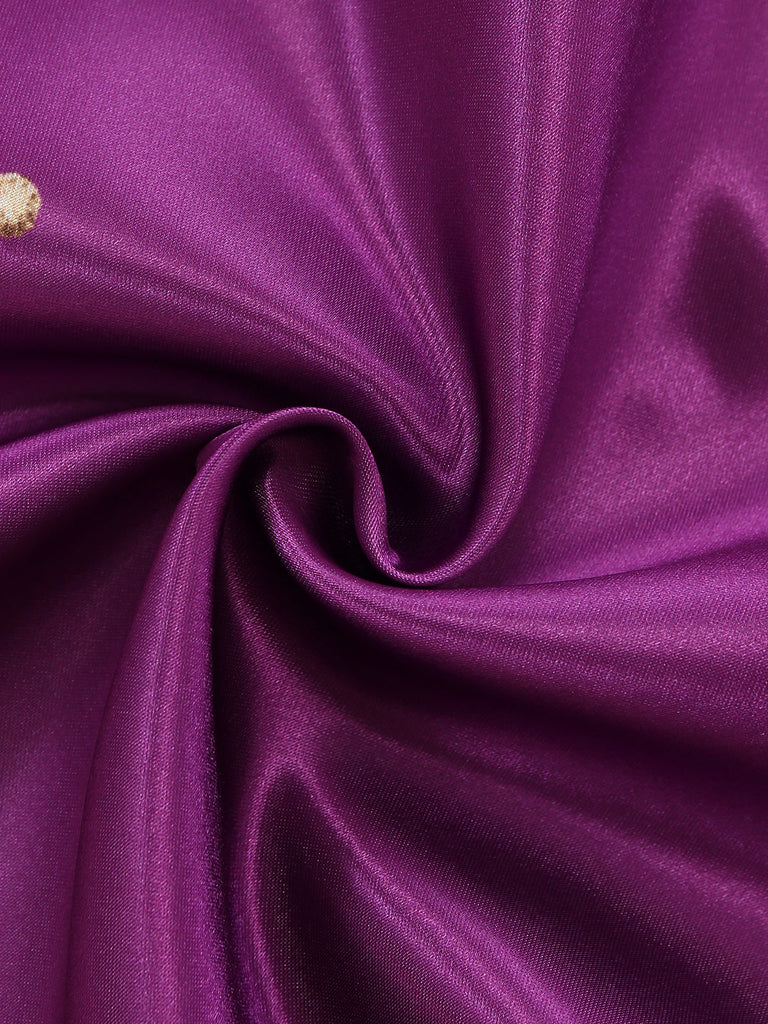 Rosa 50er Kleid mit Puffärmel und Schnürung