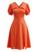 Orange 50er Halloween Vintage Kleid