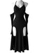 60er Gothic Maxikleid mit Neckholder und Hoch