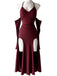 60er Gothic Maxikleid mit Neckholder und Hoch