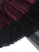 50er Gothic Kleid mit Spitzen-Tüll und Tunnelzug-Raffung