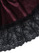 50er Gothic Kleid mit Spitzen-Tüll und Tunnelzug-Raffung