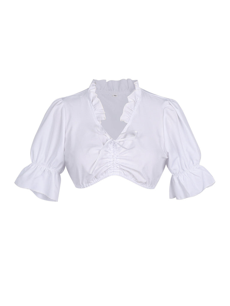 Dunkelblaues 50er Kleid mit Blumen und Puffärmel