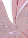 Rosa 60er Kleid mit Tiefer V-Ausschnitt und Patchwork