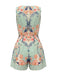 [Pre-Sale] Ice Green 1950s Floral V Neck Jumpsuit 3