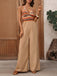 Khaki 70er Jumpsuit mit Neckholder und Print