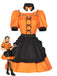 50er Halloween Kleid mit Schleife und Kürbis