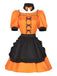 50er Halloween Kleid mit Schleife und Kürbis