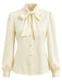 40er Bluse mit Schleife und Karo