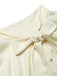 Cremefarbene 40er Bluse mit Schleife und Langarm
