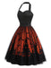 Schwarzes 50er Halloween Kleid mit Tüll
