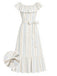 30er Kleid mit Blumen und Rüschen