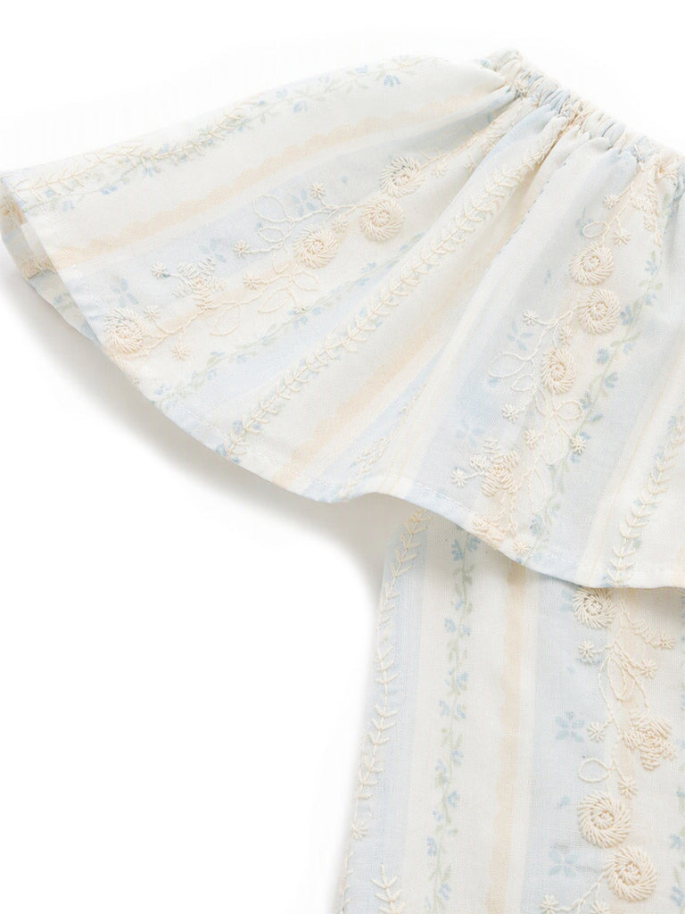 30er Kleid mit Blumen und Rüschen