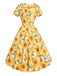 Gelbes 50er Swingkleid mit Sonnenblumen