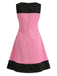 Rosa 60er Kleid mit Totenkopf-Cupcake-Print