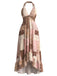 [Pre-Sale] 1950s Floral V Neck Patchwork Dress