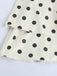 Beiges 60er Minikleid mit Polka-Dots und Herzausschnitt