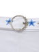 Blau-Weißes 80er Cheerleader 3PCS Set mit Sternen