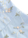 50er Netzkleid mit Blumenstickerei und Neckholder