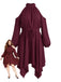 [Übergröße] 70er Cold-Shoulder Kleid