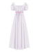 30er Kleid mit Empire-Taille und Kontrastgürtel