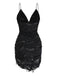 Schwarzes 60er Halloween Kleid mit Cutout
