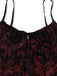 Rotes 60er Gothic Netzkleid mit Spaghettiträger