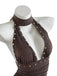60er Gothic Minikleid mit Neckholder und Rüschen