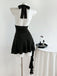 60er Gothic Minikleid mit Neckholder und Rüschen