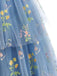 30er Netz-Maxikleid mit Neckholder und Blumen