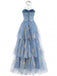 30er Netz-Maxikleid mit Neckholder und Blumen