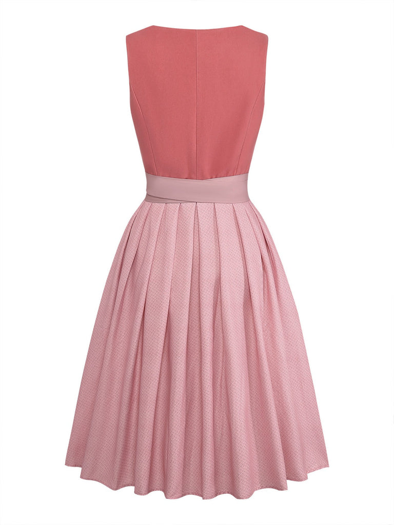 Rosa 50er Oktoberfest-Dirndl-Set mit Spitzentop und Schürze