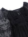 Schwarzes 50er Gothic Minikleid mit Samt und Spitze