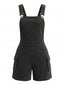 50er Cord-Latzromper mit geradem Bein und Taschen