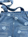 40er Jeans-Jumpsuit mit Blumen und Patchwork