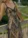 70er Kleid mit Spaghettiträger und Blumen