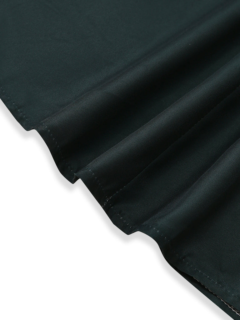 Schwarz-Blaues 40er Zauberer-Cape Kleid