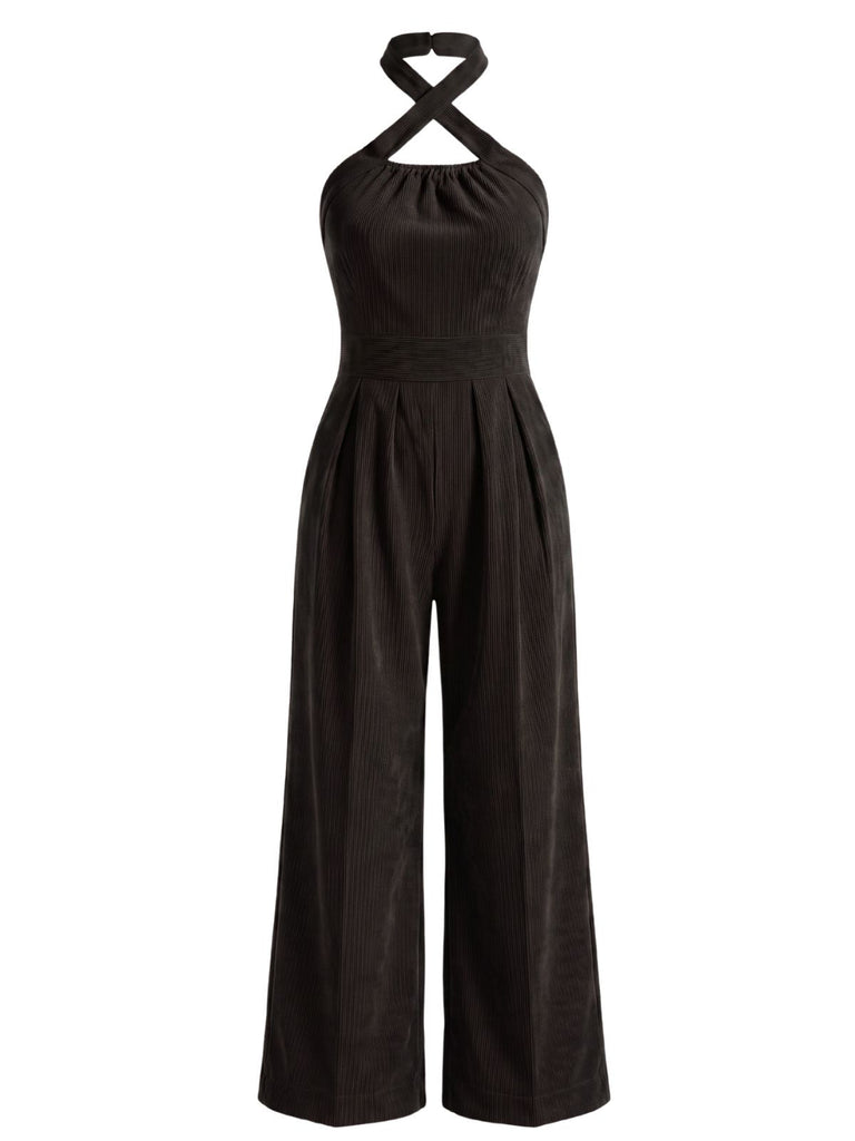 50er Jumpsuit mit Neckholder und Breit
