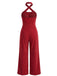 50er Jumpsuit mit Neckholder und Breit