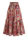 70er Boho Maxirock mit Paisley und hoher Taille