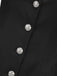 Schwarzer 60er Blazer mit Schal-Kragen und Plissee